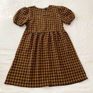 Checkered print mini dress